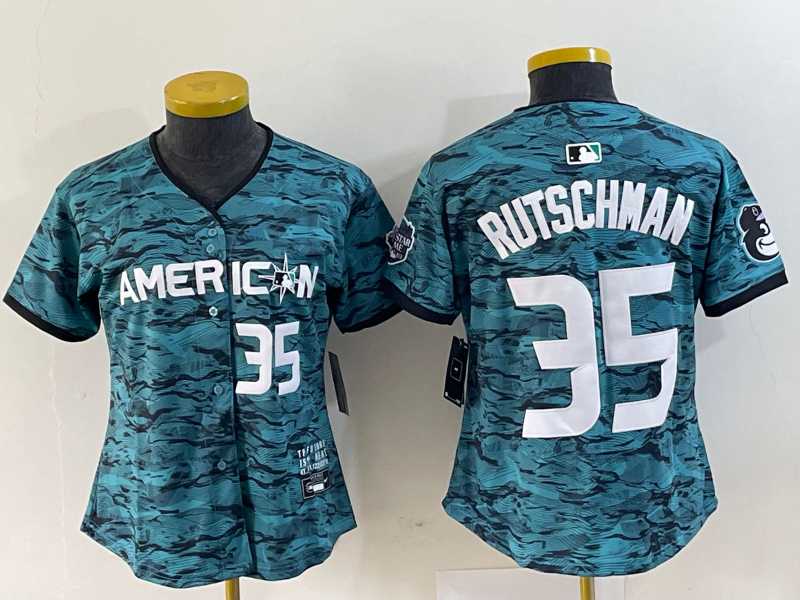 Womens Baltimore Orioles #35 Adley Rutschman Teal 2023 All Star Cool Base Stitched Baseball Jersey->mlb womens jerseys->MLB Jersey